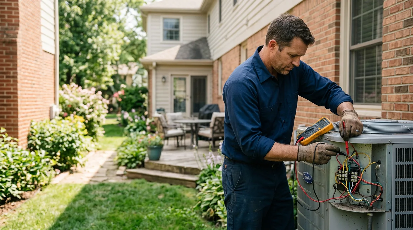 HVAC technician working near Williamsville, VT